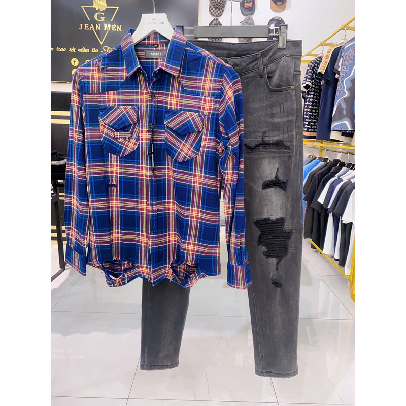 Sơ mi amiri was rách