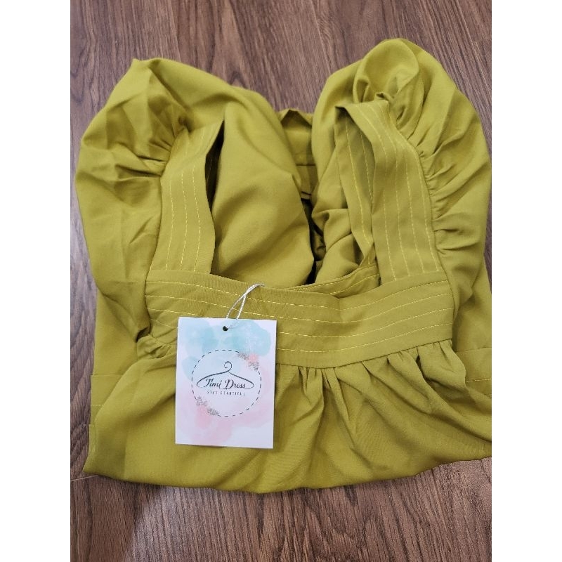 Áo cổ vuông tay bồng dáng Babydoll chuẩn fom dáng dài  AO0101