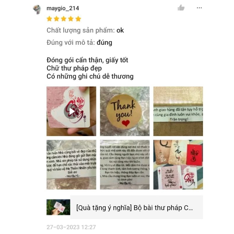 Bộ bài thư pháp CẢM HỨNG VÀ ĐỘNG LỰC SỐNG | Bộ 74 thẻ | 7.4cm x 7.4cm | Lá duyên