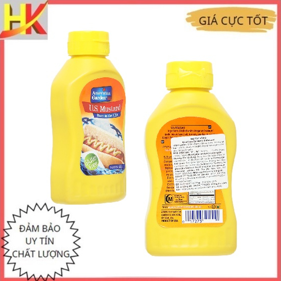 Mù Tạt Vàng American Garden Lọ 227g, Mù Tạt Vàng Ngon Giá Cực Tốt - Nhập Khẩu Mỹ Chính Hãng (US Mustard)
