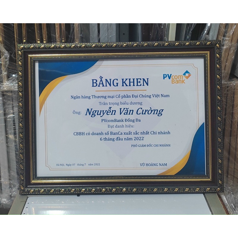 Khung bằng khen,giấy khen A4  BẢO HÀNH GÃY  VỠ