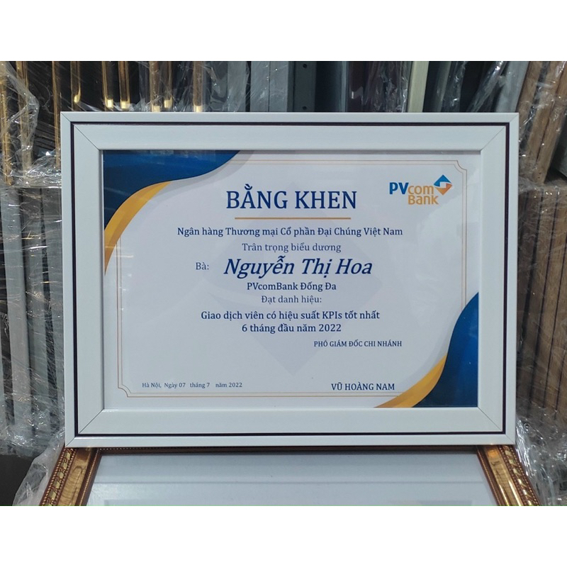 Khung bằng khen,giấy khen A4  BẢO HÀNH GÃY  VỠ