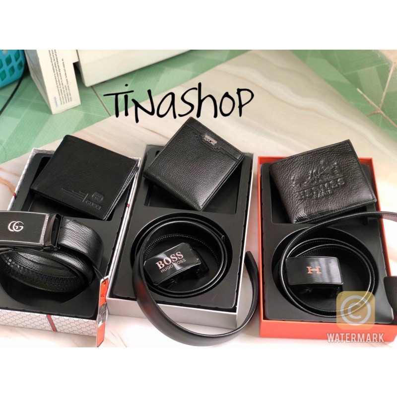SET BỘ THẮT LƯNG KÈM VÍ DA GUCCI HM FULLBOX NAM NỮ UNISEX KÈM THẺ VÀ TÚI GIẤY HÃNG SMANO BAGS HOẢ TỐC