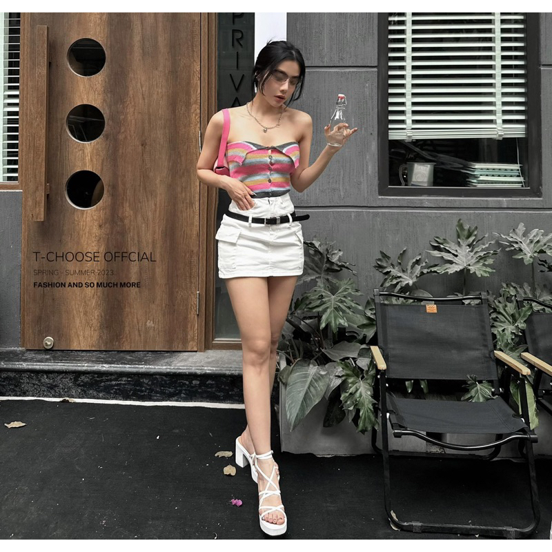 Áo ống len cầu vòng HOT