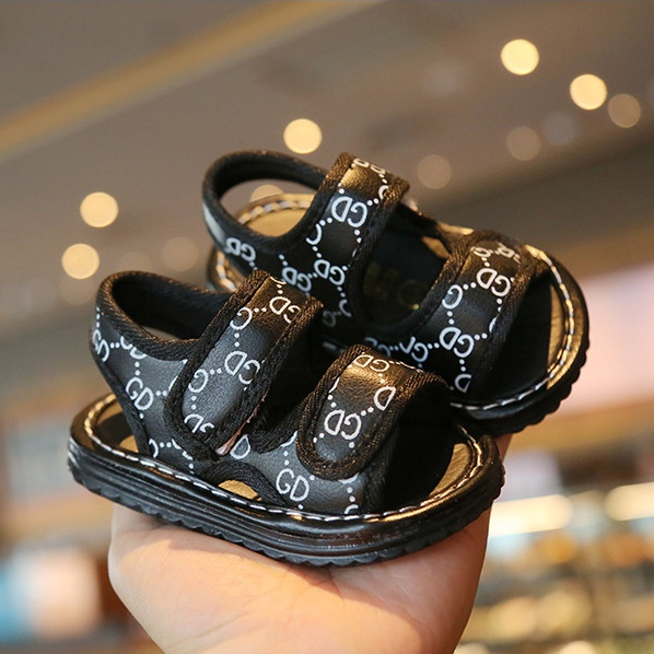 Sandal tập đi cho bé trai đế mềm chống trơn trượt có tiếng kêu (Size 16-20)