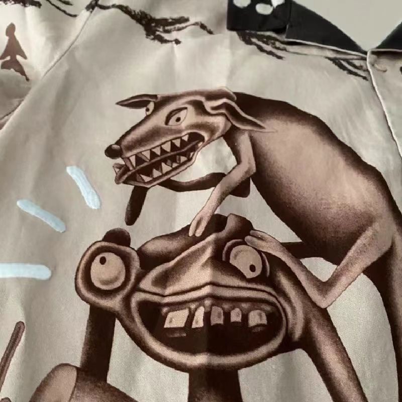 TRAVIS SCOTT SHIRT - Áo sơ mi ngắn tay vintage unisex
