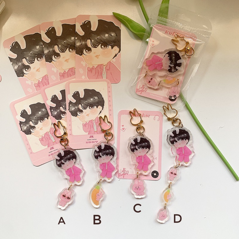 Móc khoá Kukkie charm tòn ten zui zẻ 🐰💞 5 ver cobetoczang