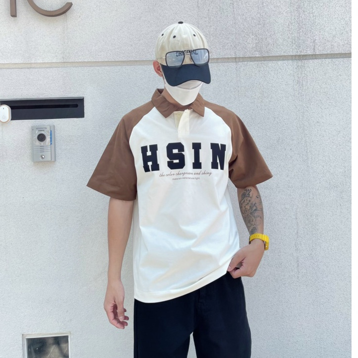 Áo Polo phối màu