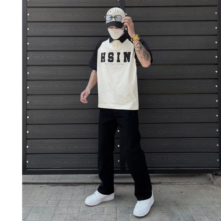 Áo Polo phối màu