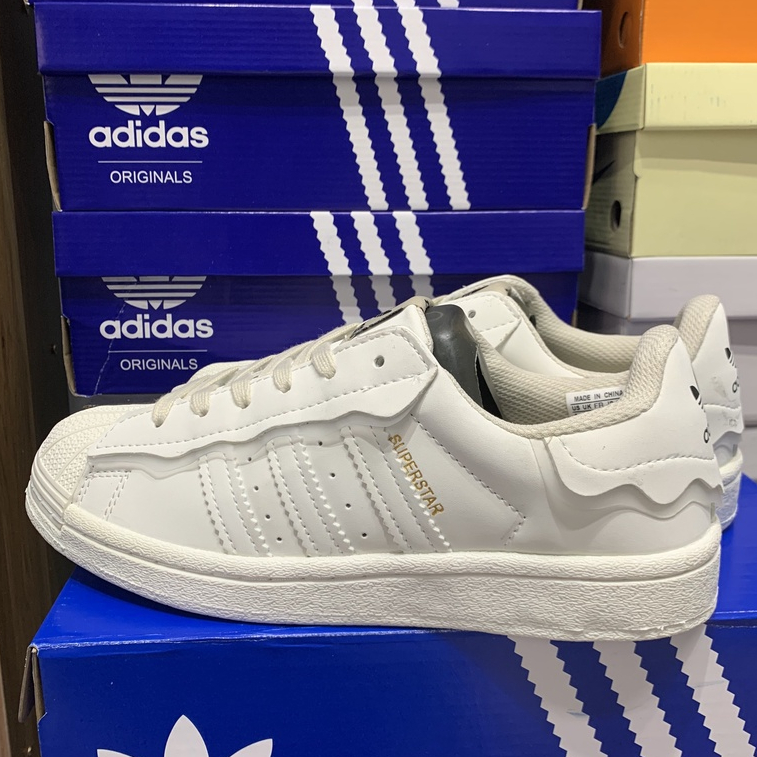 Giày _Adidas Supper Star, Giày sò Das Mũi Sò Bản Mới Nhất Trắng Coffee Full Box, Qùa Tặng