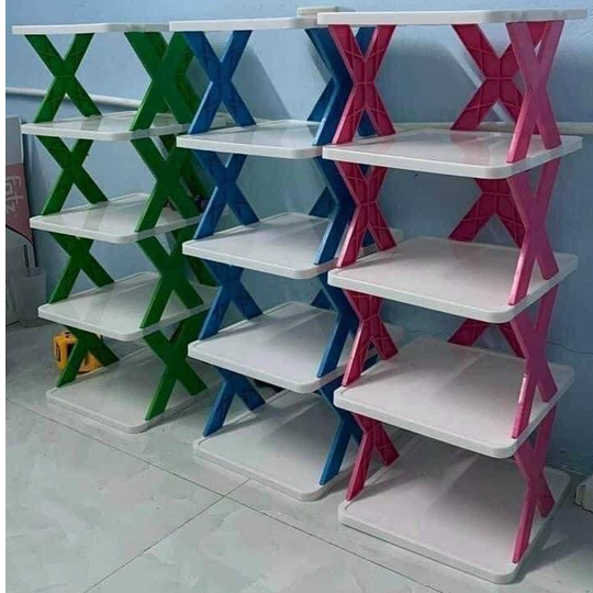 Kệ để giày dép 5 tầng chữ X tiện dụng, đa năng, kiểu dáng đẹp, phù hợp với decor