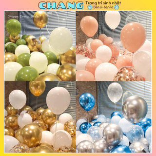 Mix bóng bay các màu, pastel, bóng nhũ, bóng chấm sao bóng bay sinh nhật trang trí tiệc sinh nhật giá rẻ