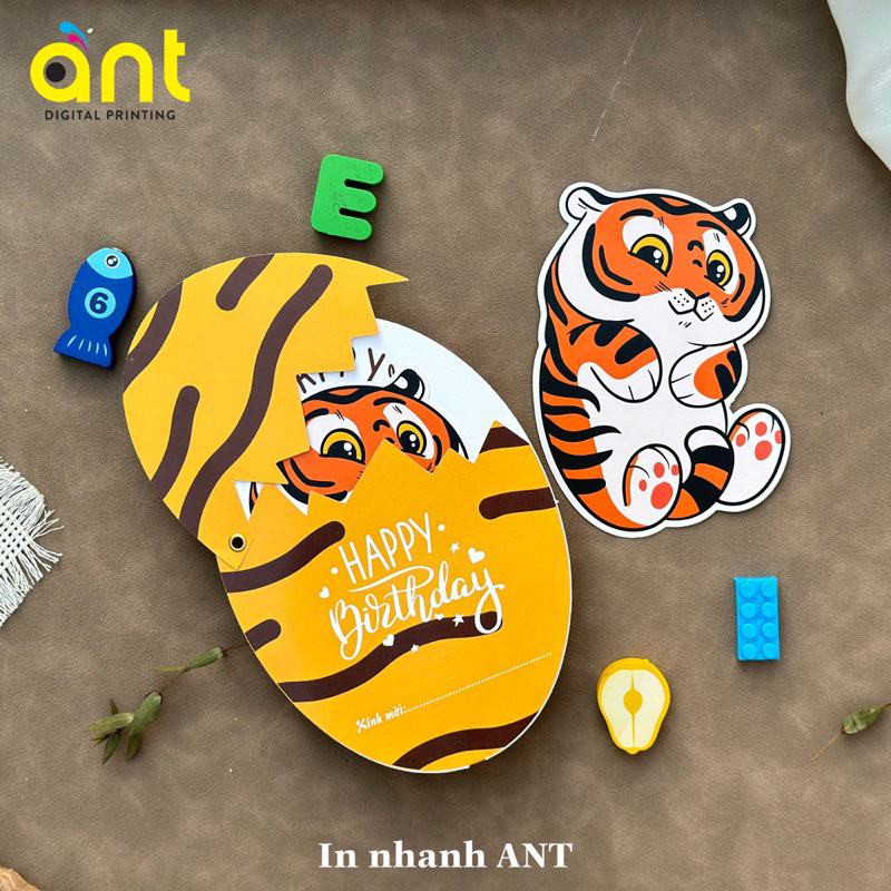 Combo 20 cái - Thiệp Thôi Nôi - Sinh Nhật- Đầy Tháng Bé hình quả trứng độc đáo