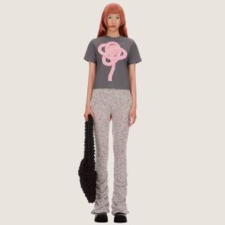 áo aeie jr. LOLLIPOP TOP áo baby tee, trang trí hoa ren hồng