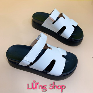 Dép nữ hm đế xuồng lửng shop quai dán mới 5cm