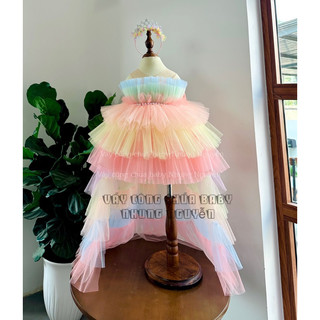 Váy công cầu vồng đuôi tháo rời được