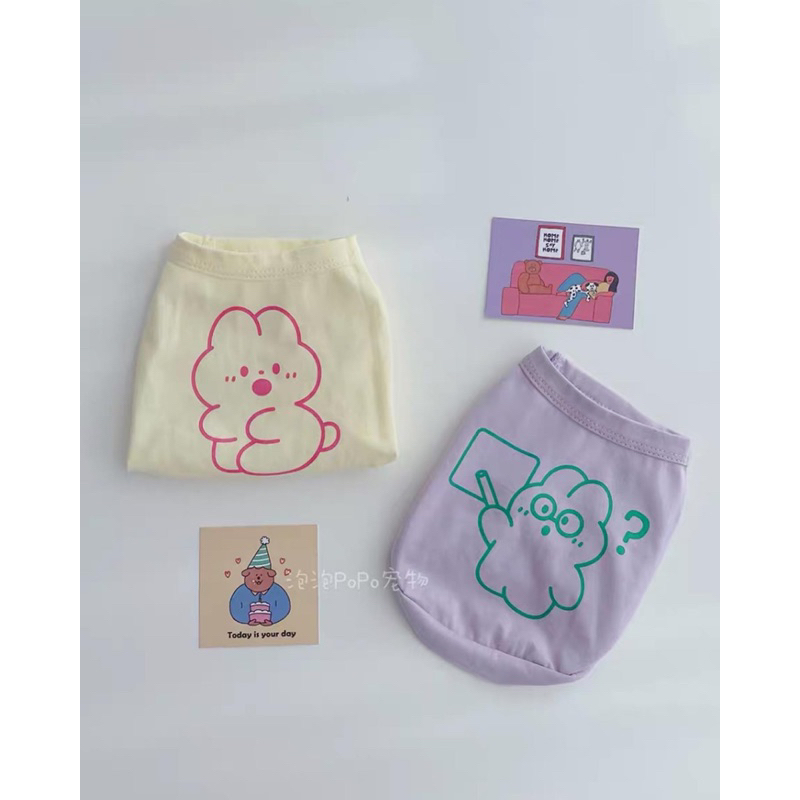 Áo ba lỗ dễ thương cho chó mèo ✨