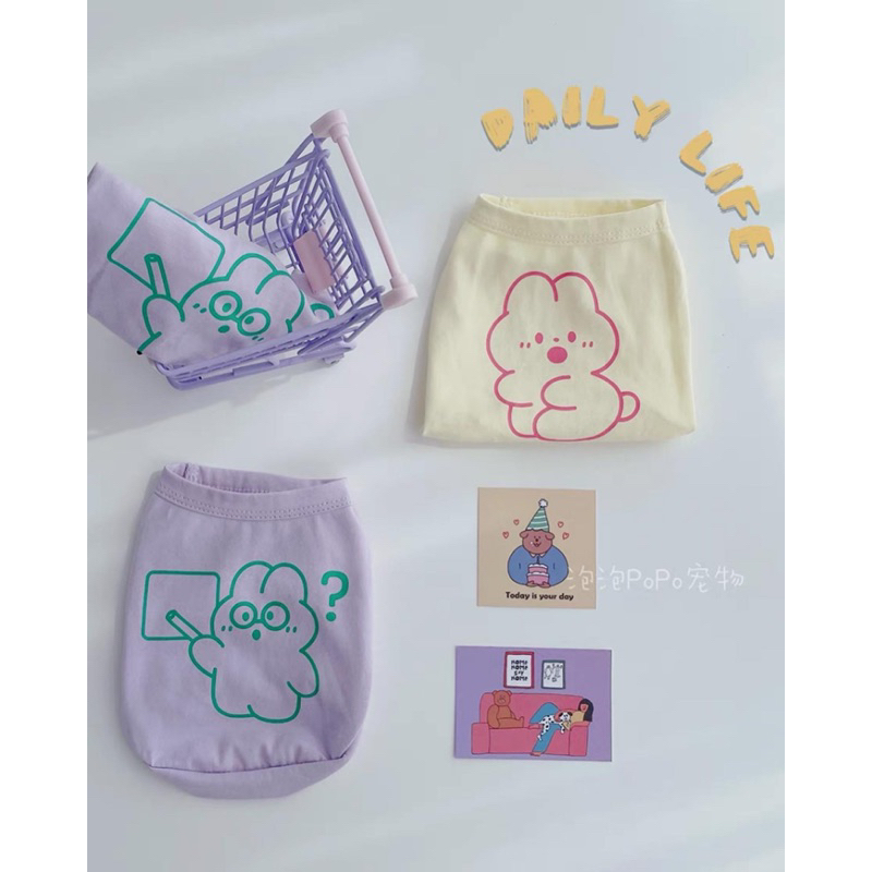 Áo ba lỗ dễ thương cho chó mèo ✨