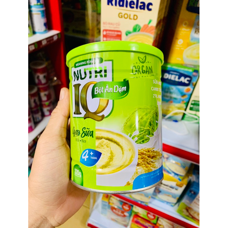Bột Ăn Dặm Nutri IQ dành cho bé từ 4 tháng tuổi lon 320g