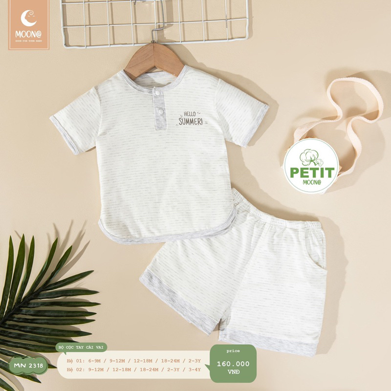 [ Moon ] Bộ cộc tay cho bé từ 9m đến 4y