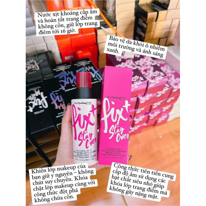 Xịt khoáng giữ lớp make up MAC Fix+ Stay Over Setting Spray 100ml