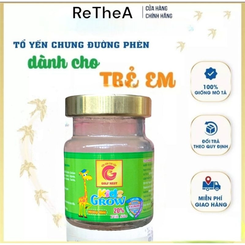Combo 10 hủ Yến sào cho bé GOLF Nest 20%. Giải pháp cho bé thông minh cao lơn. Date 24 tháng.