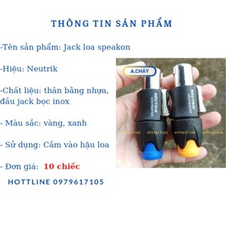 Jack loa speakon, bộ 10 chiếc