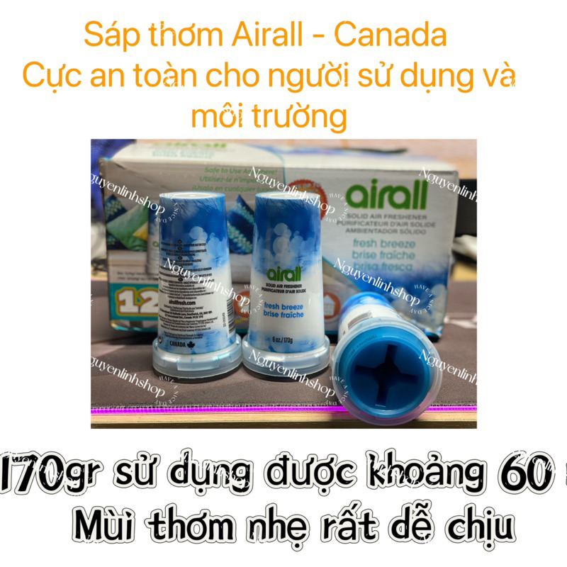 Sáp thơm khử mùi Airall 170gr - nội địa Canada