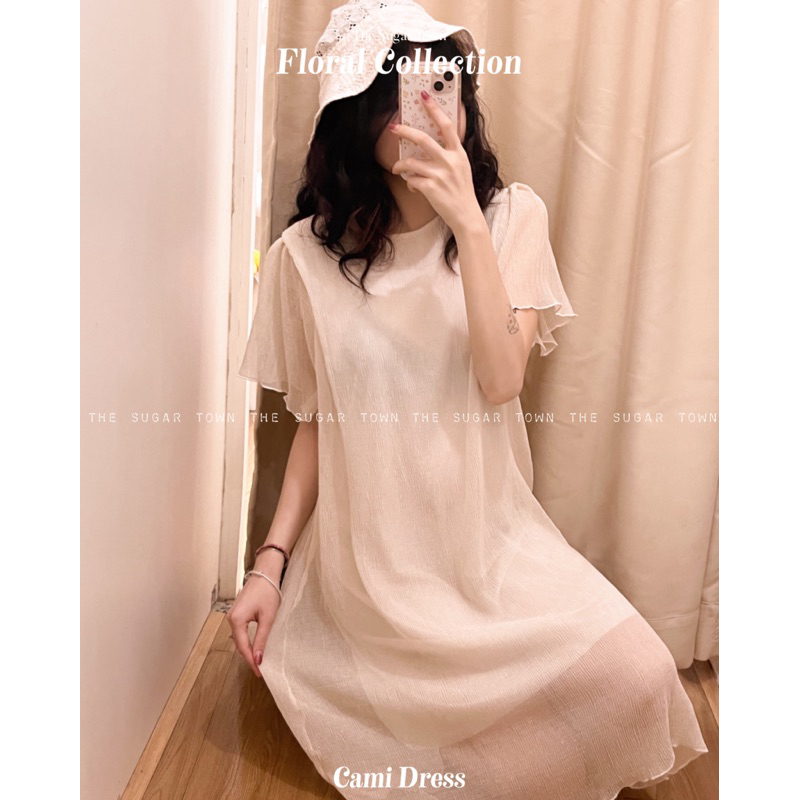 Cami Dress váy suông vải nhún xinh xắn SugarTown