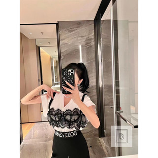Áo phông dolke tay rơi phối ren