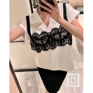Áo phông dolke tay rơi phối ren
