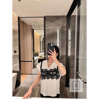 Áo phông dolke tay rơi phối ren
