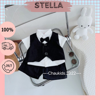 Set Gile công tử 3 chi tiết cho bé trai size 8-16kg