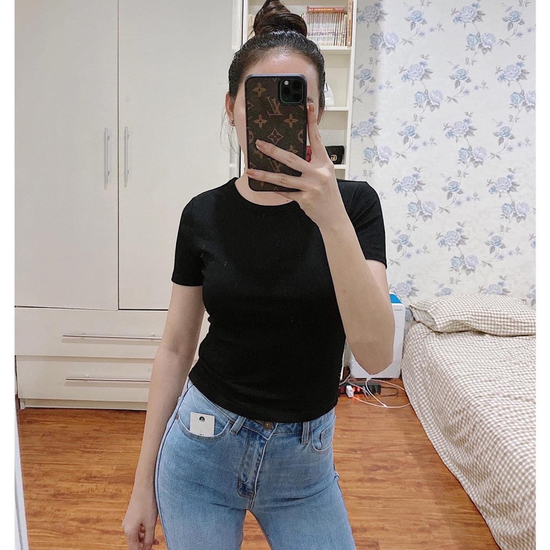 Áo thun body gân tay ngắn ZR