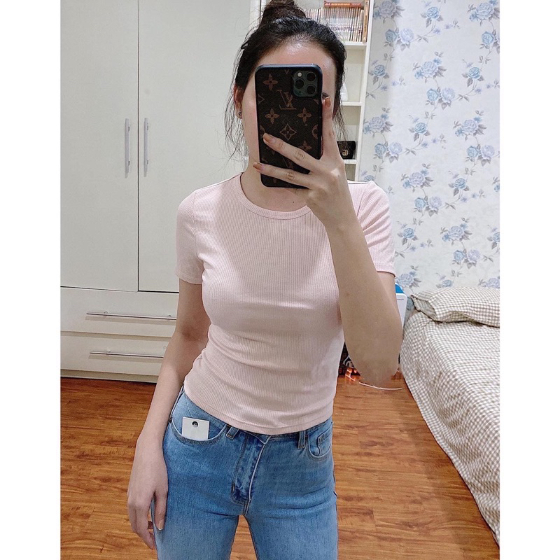Áo thun body gân tay ngắn ZR