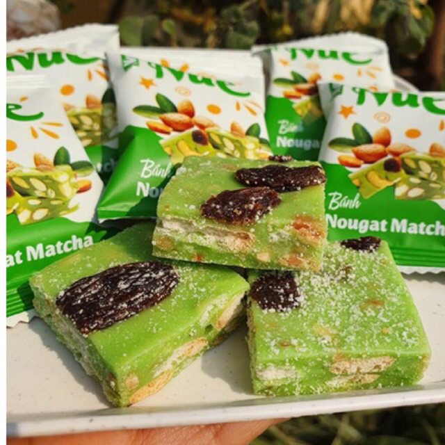 Bánh Nougat GÓI 250G - MatCha - Sữa - Kẹo hạnh phúc - Ăn vặt healthy - Vị ngọt nhẹ tự nhiên mềm dẻo.