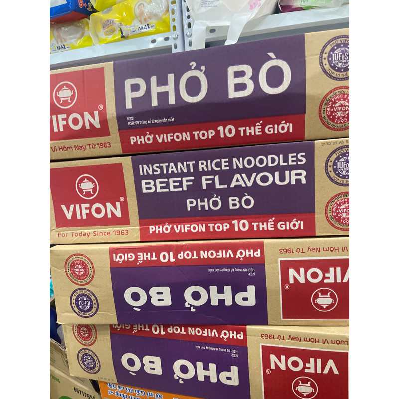 Phở bò Vifon thùng 30gói date luôn mới