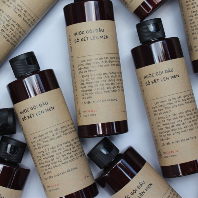 Nước gội đầu bồ kết lên men chai 250ml chống rụng tóc, kích thích mọc tóc