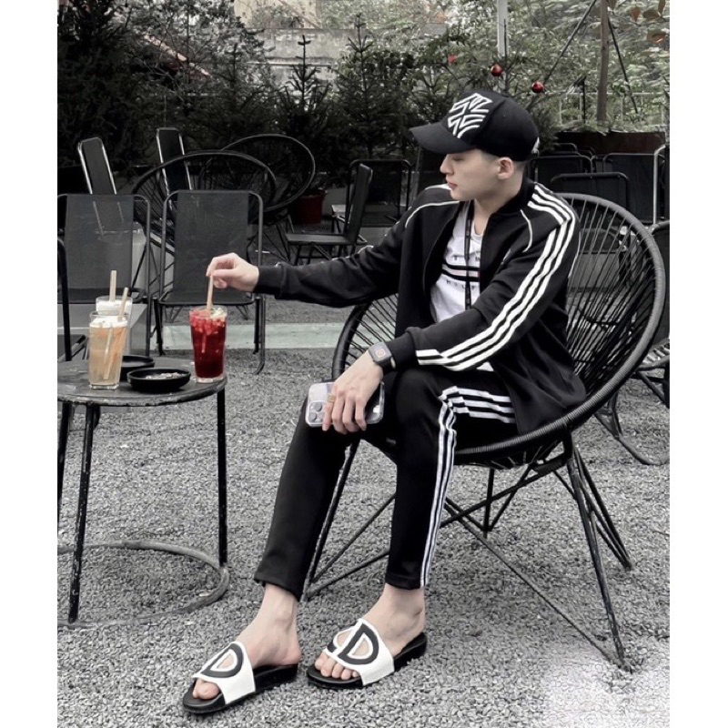 Dép quai ngang nam 1 bản thời trang mác CD hàng cao cấp
