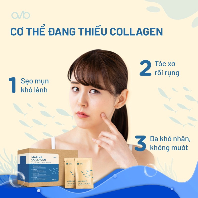 MARINE COLLAGEN HÀM LƯỢNG 5000mg NGUYÊN CHẤT TỪ VẢY CÁ, KHÔNG NÓNG TRONG NỔI MỤN