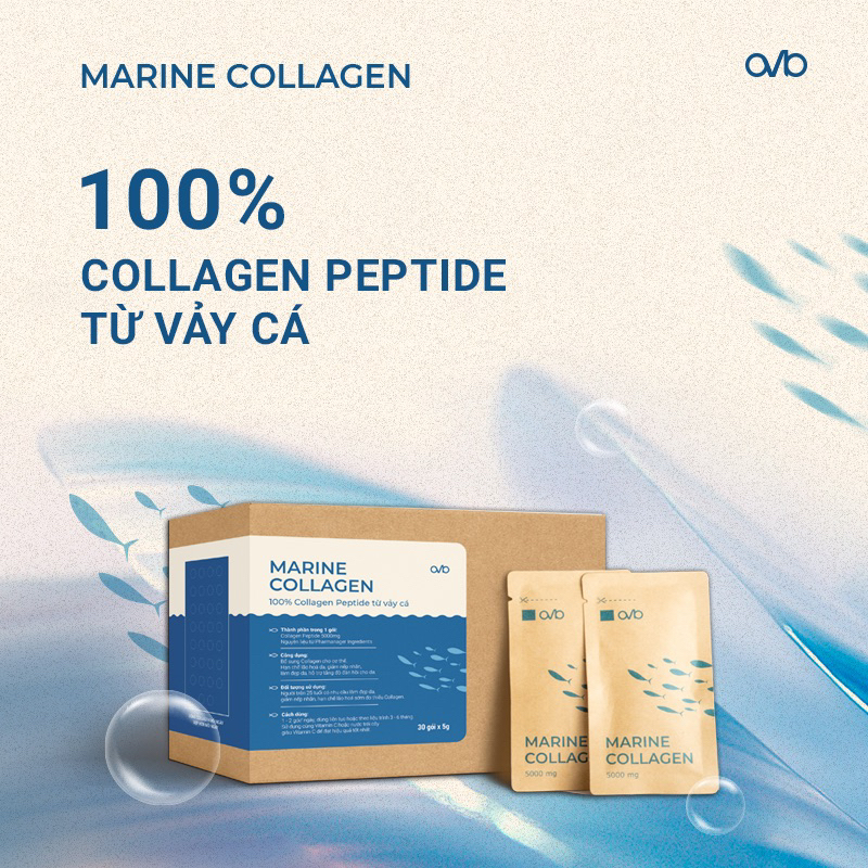 MARINE COLLAGEN HÀM LƯỢNG 5000mg NGUYÊN CHẤT TỪ VẢY CÁ, KHÔNG NÓNG TRONG NỔI MỤN