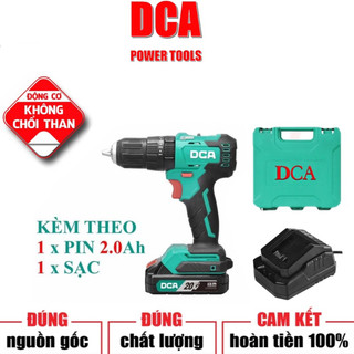 Dca máy khoan búa không chổi than dùng pin 20v/2ah adjz2050idm