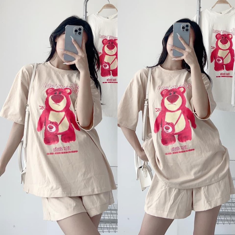 Bộ đùi gấu hồng đeo túi DA6