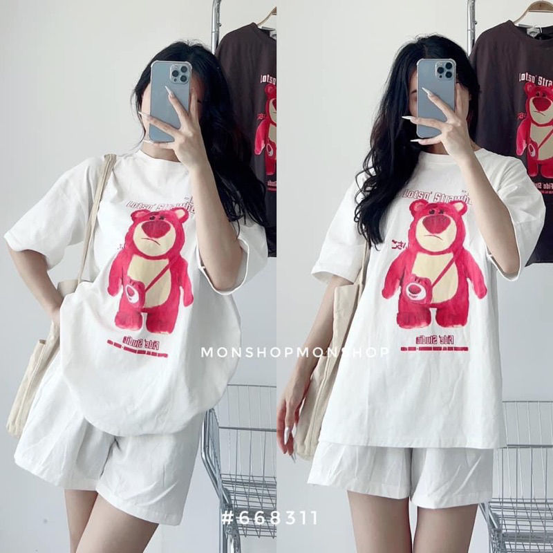 Bộ đùi gấu hồng đeo túi DA6