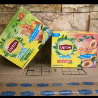 lipton trà đào / chanh hộp 16 gói x 14g