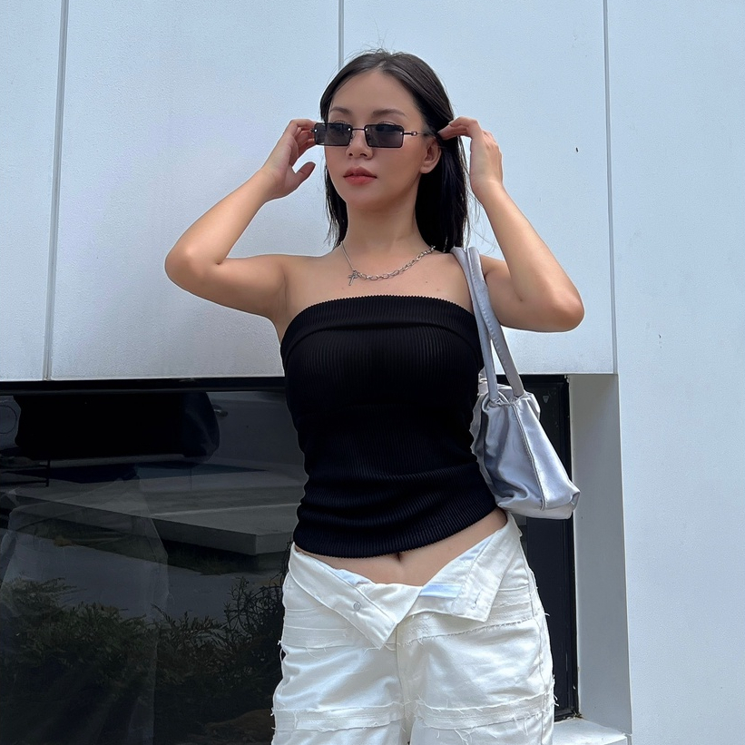 Áo ống (có mút ngực), áo cúp ngực Tiệm 19 chất thun bo gân co giãn Crop On Top | BigBuy360 - bigbuy360.vn