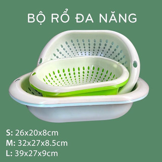 Bộ thau rổ nhựa hình thoi ECOCO 6 món dày đẹp