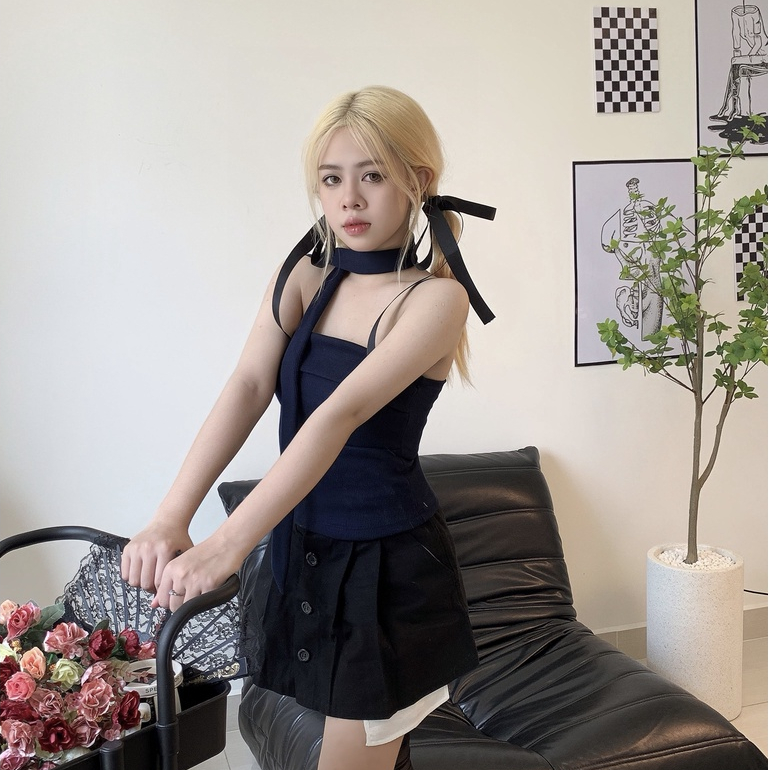 Áo ống (có mút ngực), áo cúp ngực Tiệm 19 chất thun bo gân co giãn Crop On Top | BigBuy360 - bigbuy360.vn