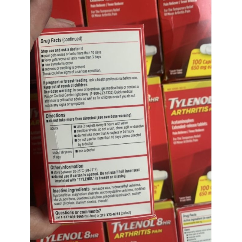 TYLÊNÔL 650mg 100 viên