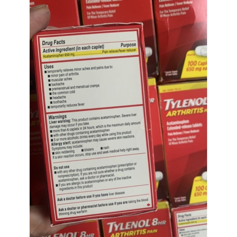 TYLÊNÔL 650mg 100 viên